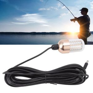 Gedourain Lampe LED sous-Marine, leurre de pêche lumière Squid Hook Light  Polyester PE pour la pêche de Nuit