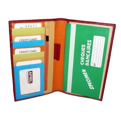 Petit Porte-monnaie Femme En Cuir - Intérieur Multicolore - 6 Coloris Dispo