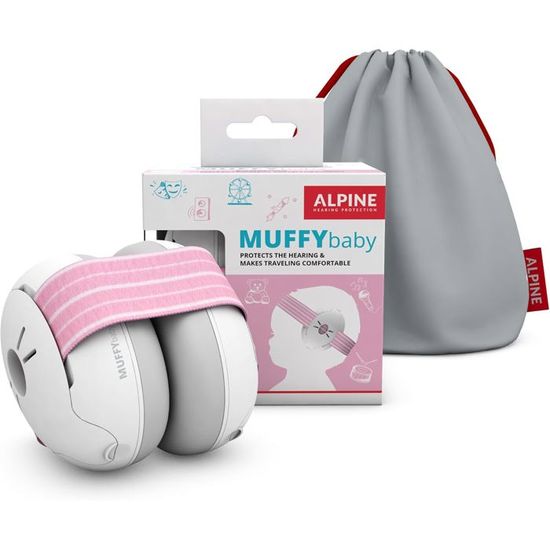 Casque Anti-Bruit Bébé Iwinna 0-2 Ans - SNR 31dB - Léger, Réglable - Pour Avion, Sommeil, Fêtes