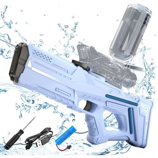 Pistolet À Eau Électrique Pour Adultes Et Enfants, Pistolet À Eau Puissant Portée 32 Pieds Pistolet À Eau Électrique Pour Adultes Et Enfants, Pistolet À Eau Puissant Portée 32 Pieds