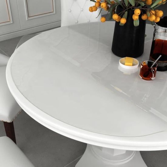 🥀1747Haute qualité-Protecteur de table Protection de Table NAPPE DE TABLE - Anti-Chaud Couverture de Table transparent Ø 120 cm 2 m