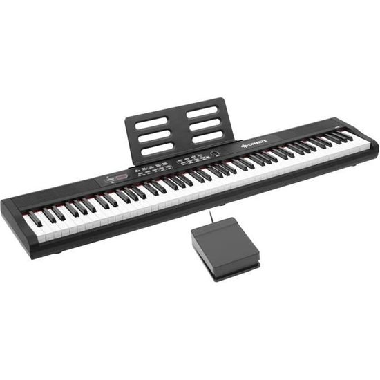 Divarte DP35 - Piano Numérique - Clavier de 88 Touches Semi-Lestées ,avec Un Adaptateur Secteur, des Enceintes Intégrées