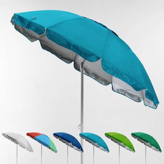 Parasol de plage 220 cm antivent protection uv Portofino, Couleur