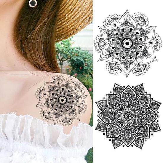 Set De 4 Tampons Métal Motif Mandala Henné - Diamètre 9,5 Mm - ImpressArt