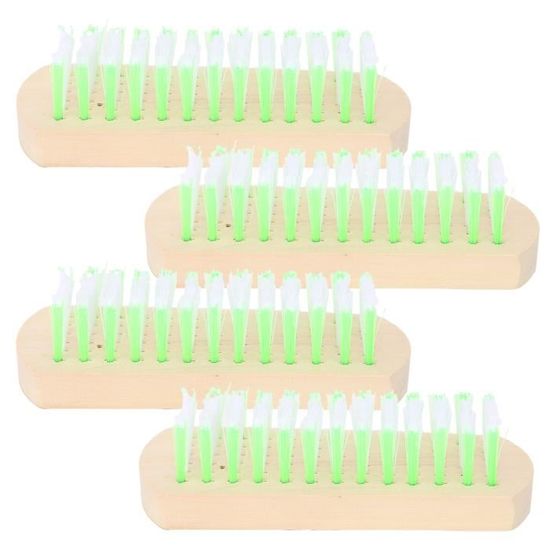 2 Pièces Brosse à Ongles Brosse à Récurer En Bambou Brosse De Nettoyage