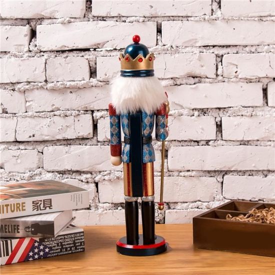 Décorations Casse-Noisette De Noël En Bois - Hauteur 38 Cm - Figurines Roi Et Soldat Peintes à La Main - Style Traditionnel Pour Cheminée, Table, étagère - 9