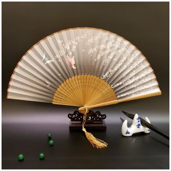 4 PCS ÉVENTAILS Pliants Chinois Décor Japonais Tissu De Soie EUR 10,68 - PicClick FR