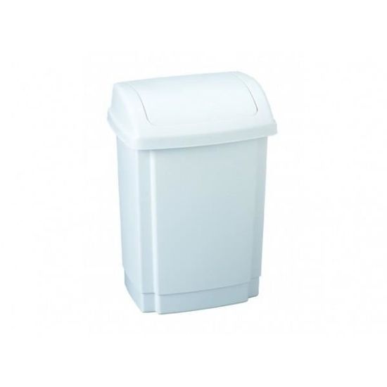 Swing - Poubelle 15L - Couvercle Basculant - Pour Cuisine, Bureau