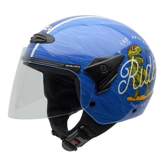 Casque Moto Scooter Demi Jet Visiere Ouvert Approuvé ECE 22-06 Argent