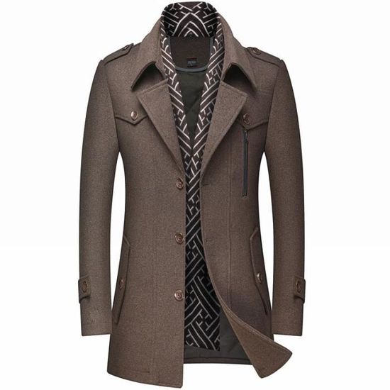 Manteau - Caban,Manteau En Laine Pour Hommes,manteau En Laine De Haute