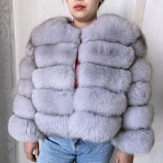 Manteau De Fourrure Véritable GIORGIO - Taille L - Noir - Occasion En Très Bon état