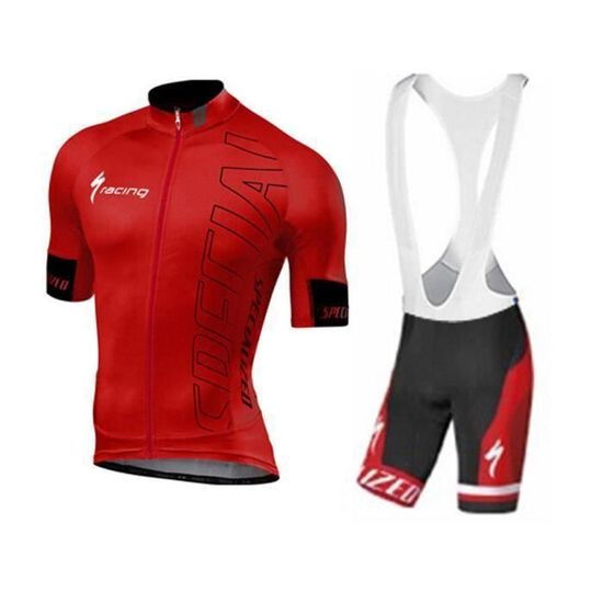 Maillot vélo manches courtes homme - Rouge - Respirant - Vélo loisir