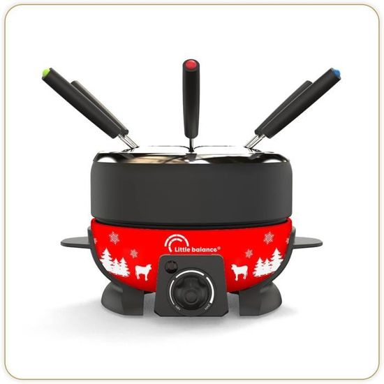 Appareil à Fondue Little Fondue Meuuuh! - 6 Personnes, 1.8 L, Inox, Induction, 650 W - Little Balance