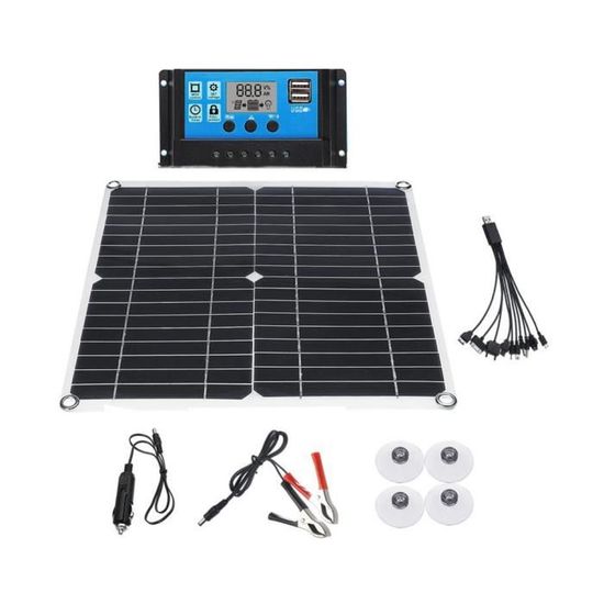 Kit Panneau Solaire 250W + Contrôleur 10A - Chargeur Batterie Solaire Portable