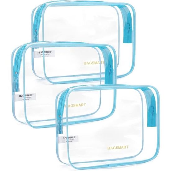 Lot De 2 Trousses De Toilette Transparentes TSA - Boho Rouge Marron Lion - Dimensions 24,9x7,6x17,5 Cm Et 17,5x7,6x17,5 Cm