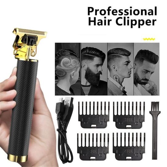 Pack De 3 Tondeuses Professionnelles Sans Fil - Pour Cheveux, Barbe, Nez, Corps, Recharge USB
