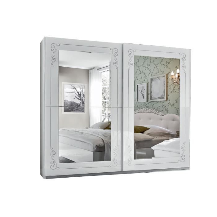 LOEVE BLANC MAT ET LAQUÉ CHAMBRE À COUCHER DESIGN : L'Armoire 280