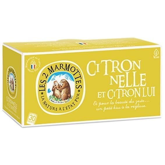 Les 2 Marmottes Infusion Citronnelle et citron lui