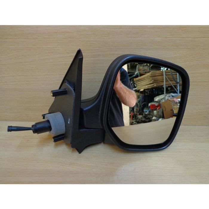 Rétroviseur droit réglage manuel Noir passager, Citroen Berlingo 10/96 à 03/08