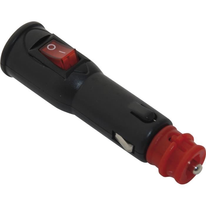 Prise allume-cigare avec interrupteur - 12-24V 8A