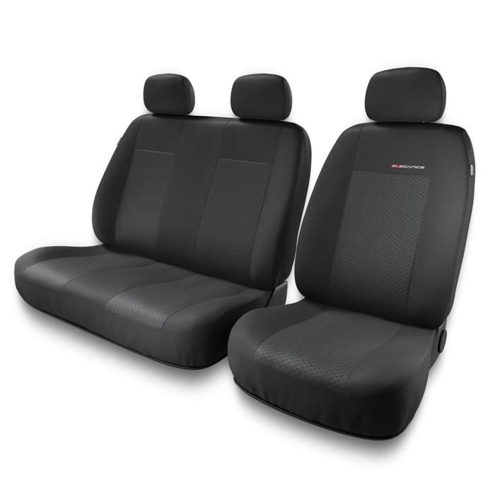 (BE-3) Noir Gris - Housses de sieges universelles compatibles avec RENAULT TRAFIC I II III PU0098