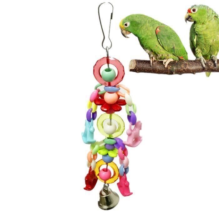 LP HARNAIS ANIMAL Oiseau Animaux colorés Parrot Bells Cage Swing Bite Jouet pour perruche Calopsitte Jouets HH..... - LPBYH0206A6236
