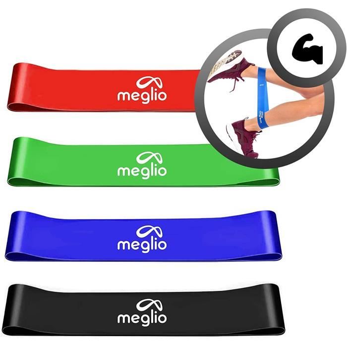 SANGLE DE MUSCULATION MEGLIO Bandes de Reacutesistance en Boucles Boucles de Bandes sans Latex pour Peaux Sensibles Pilates Exer82