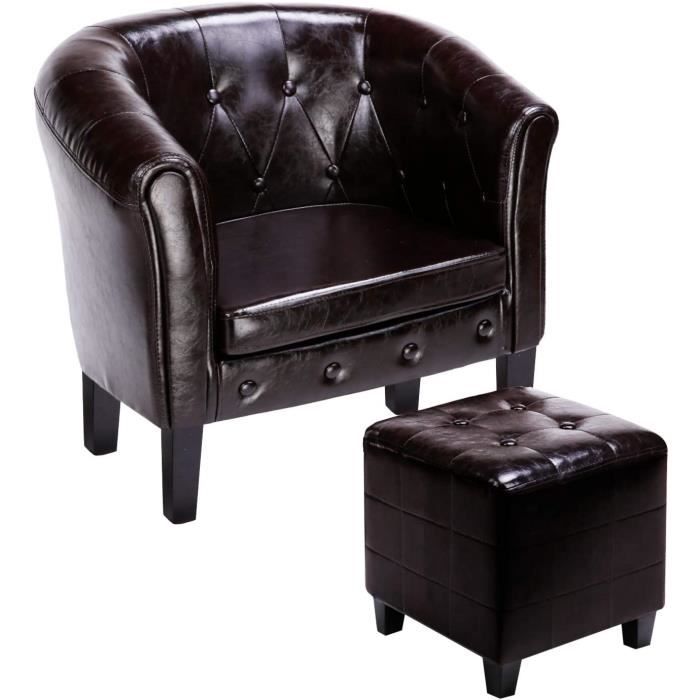 COUSSINCCLIFE Fauteuils Chesterfield Fauteuil Crapaud Monaco Fauteuil Style Chesterfield Fauteuil Vintage Club Simili Cuir Co131