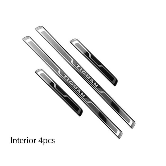Amenagement Interieur,Pour 2016 2017 2018 VW Tiguan MK2 Europe version voiture éraflure plaque - Type interior 4pcs - Black Brushed