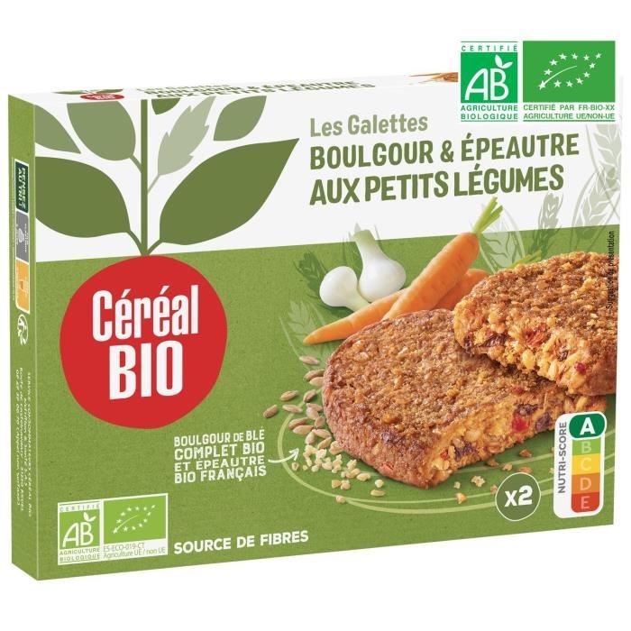 Galettes epeautre légumes bio 200 g Cereal Bio