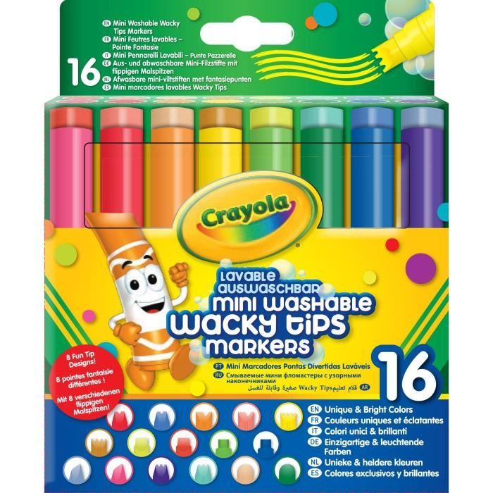 Crayola - 58-8709 - 16 feutres lavables à point…