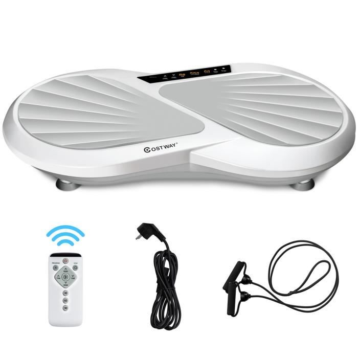GIANTEX Plateforme Vibrante d'Exercice 300W pour Fitness avec Vitesse et Minuteur réglables, Bandes de Fitness et Télécommande