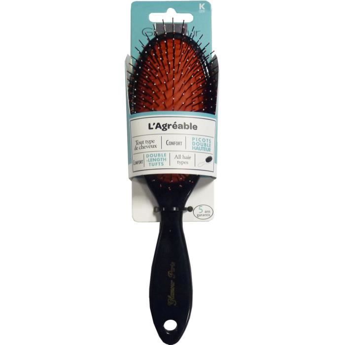 Glamour Studio Brosse cheveux pneumatique avec une double hauteur de picots souples en nylon