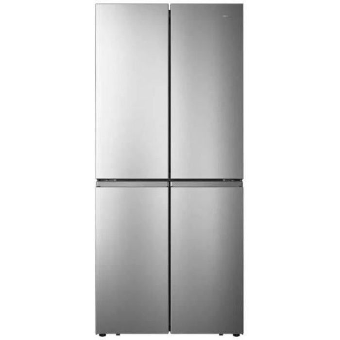 Réfrigérateur combiné HISENSE - RQ563N4AI1 - multiportes - 454 L - l70 X L79 X H181cm - Métal Brillant