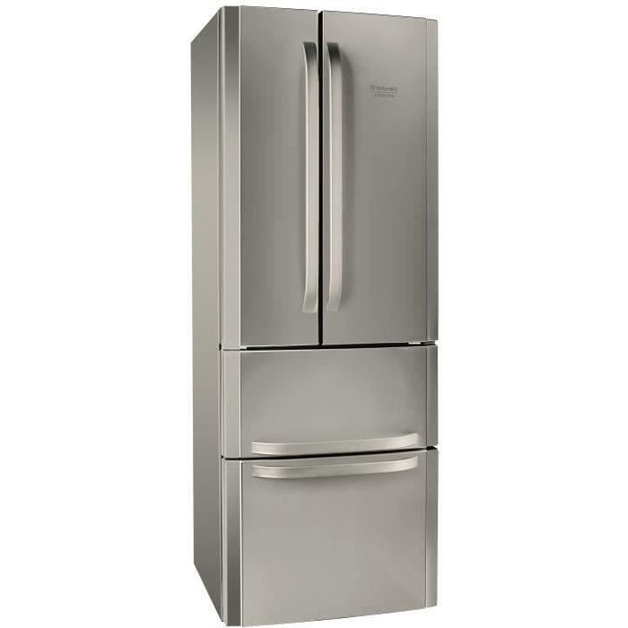 HOTPOINT E4DXC1 - Réfrigérateur multi-portes - 399L (292+107) - Froid ventilé - A+ - L 70cm x H 195.5cm - Silver