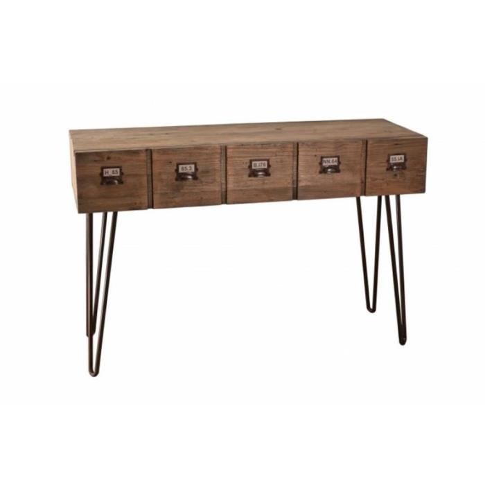 Console design moderne LAURA en mindi style colonial marron Bois Inside75