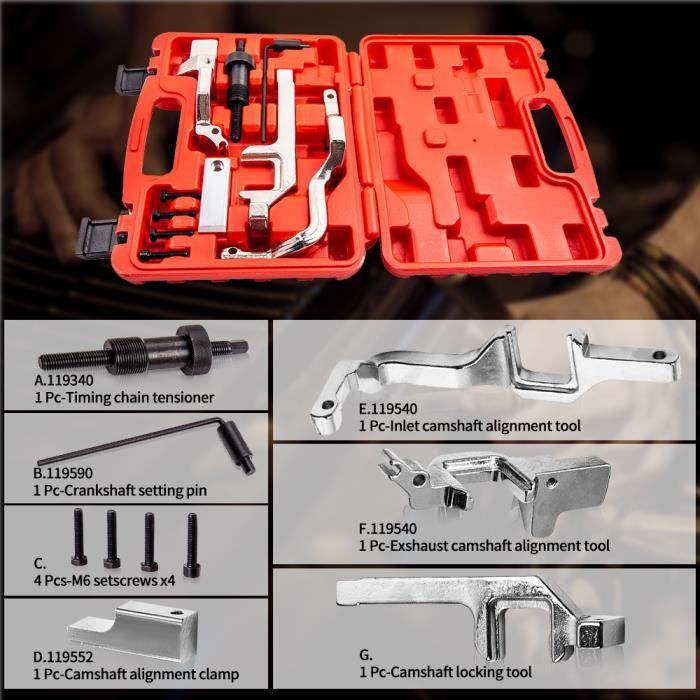 Calage-Blocage de Distribution Moteur Coffret courroie 10pc Outils pour BMW Citroen Peugeot