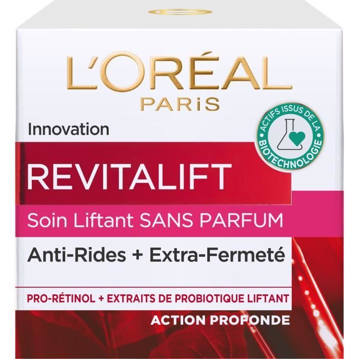 L'OREAL PARIS Soin liftant sans parfum Revitalift anti-rides et extra-fermeté - 50 ml