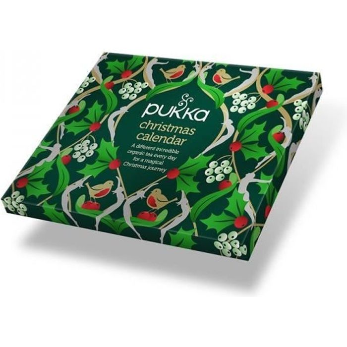 Calendrier de l'Avent, 24 sachets de thé Bio Noel, Pukka