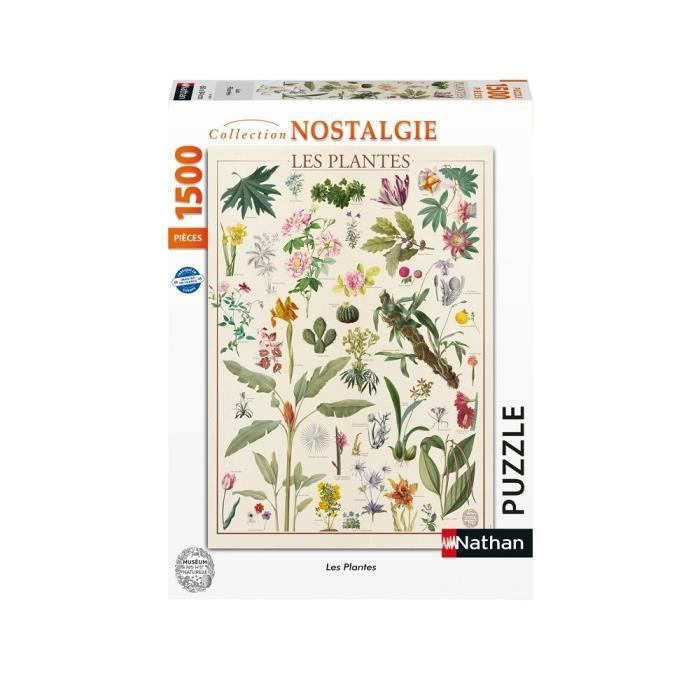 Nathan - Puzzle 1500 pièces - Les fleurs / Muséum national d'Histoire naturelle