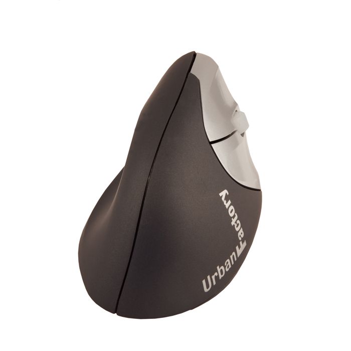 URBAN FACTORY Souris Ergo Mouse EMR20UF-V2 - Ergonomique - Droitiers - Optique - 4 boutons - Sans fil - 2.4 GHz