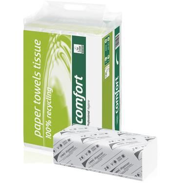 wepa - wepa Papier essuie-mains Comfort, 206 x 240 mm, pli-Z, - Couleur:Noir
