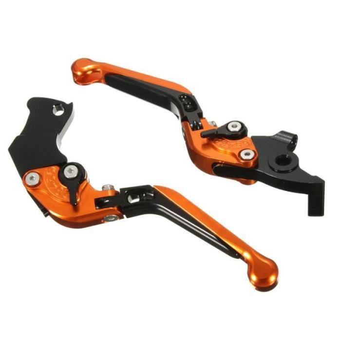 WS26744-TEMPSA 2pcs Leviers d'embrayage de frein Réglable Aluminum Pour KTM DUKE 125 DUKE 200 DUKE 390