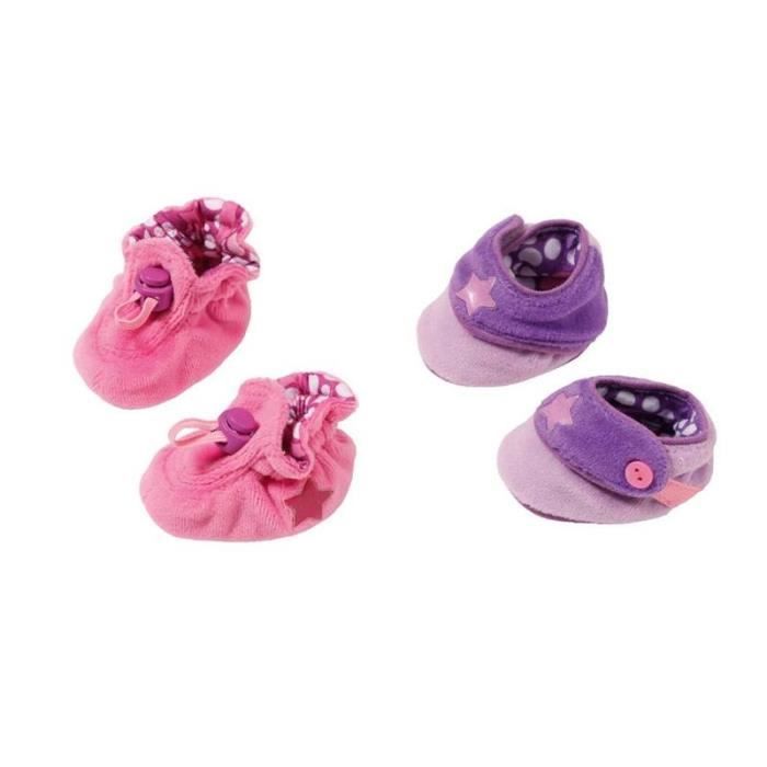 Zapf Creation 822098 Baby born® - Paire de Pantoufles, Assortiment
