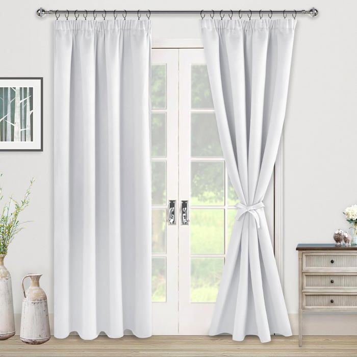 Lot de 2 Rideaux occultant/thermique/phonique doublure amovible 140 x 260 cm Coverline Beige
