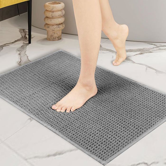Tapis De Bain Doux Mousse Mémoire 40x120cm - Antidérapant Et Absorbant - Coloris Beige