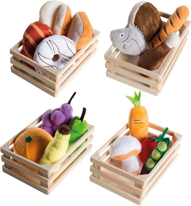 ROBA Jouets Fruits et Légumes pour Marchande et Cuisine Enfant + 4