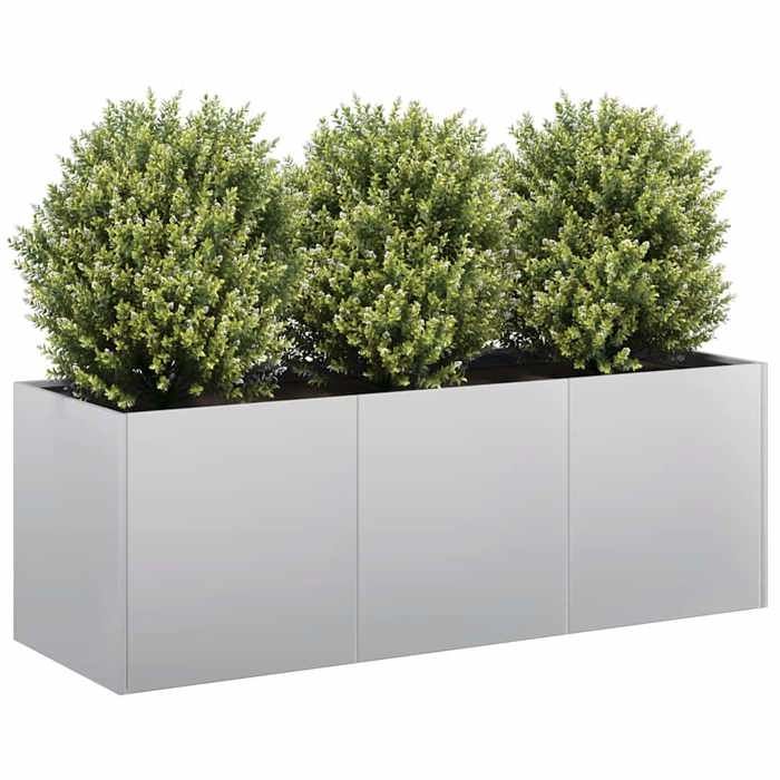 vidaXL Jardinière 120x40x40 cm acier galvanisé pot de fleurs support de plantes lit surélevé support de jardinière 860680