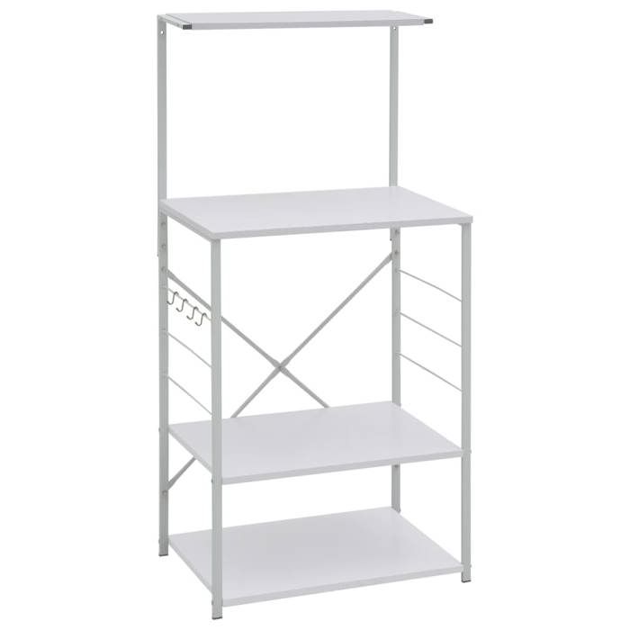 VENTE-FLASH Armoire à micro-ondes - Buffet/Armoire de cuisine - Blanc 60x396x123 cm Bois dingénierie