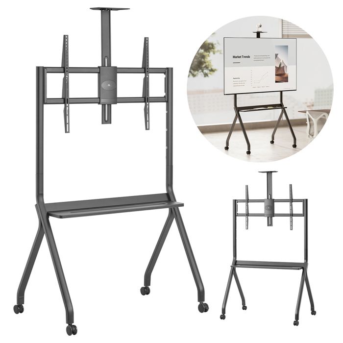 Chariot TV - Maclean - MC-114 B - 55-100 pouces - Charge max 120kg - VESA 900x600mm - Noir